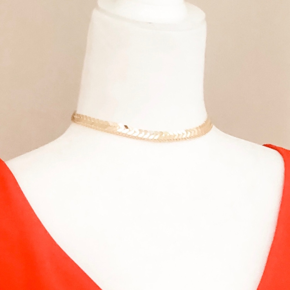 🐠 Gold Fishbone Choker 🐠